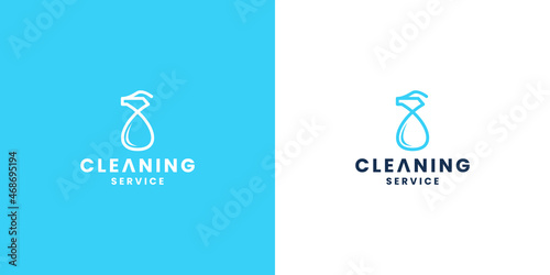 cleaning service company logo design template