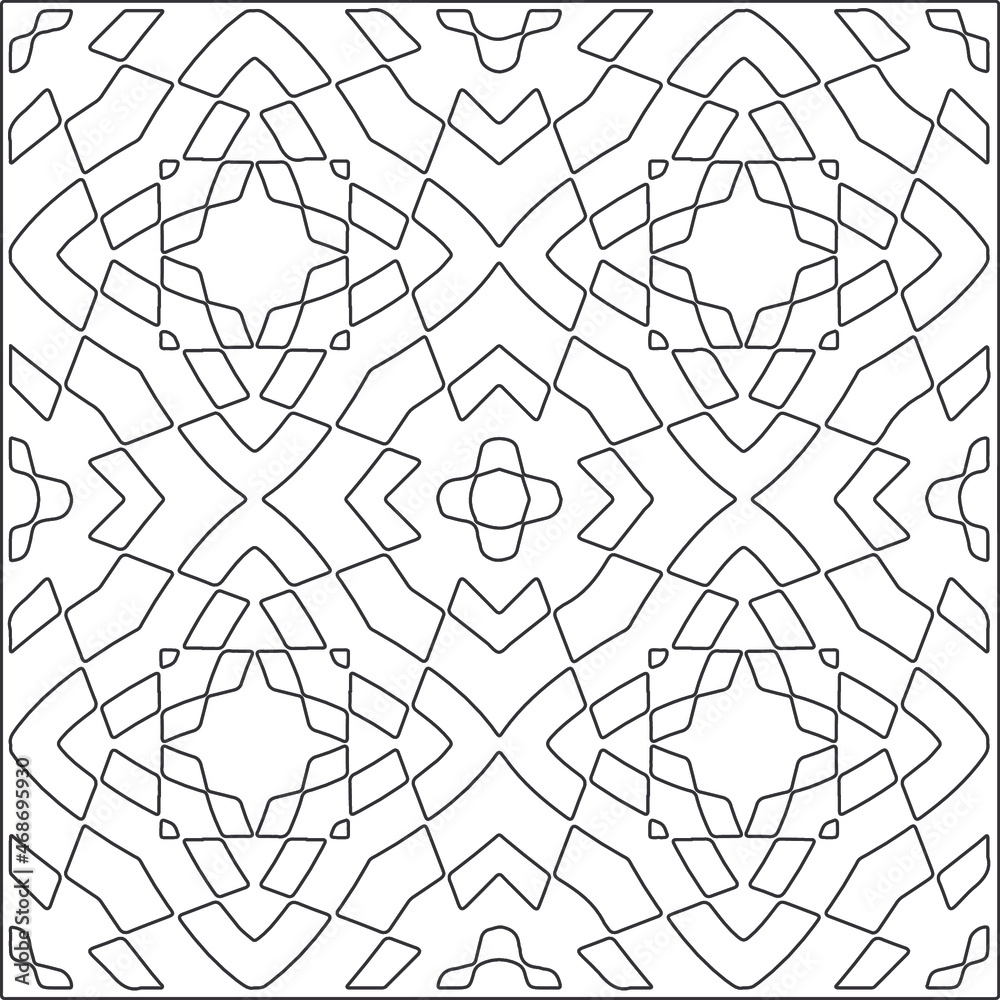 
Repeating geometric tiles from striped elements.Modern geometric background with abstract shapes.Monochromatic Repeating Patterns.black  striped pattern for design.