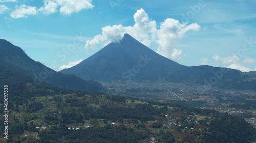 Volcano Santa Maria In Highlands Valley Near Quetzaltenango Xela, Guatemala. photo