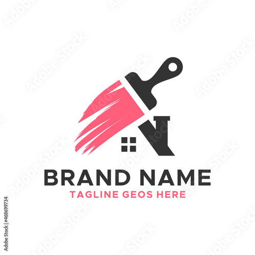 house paint inspiration illustration logo design