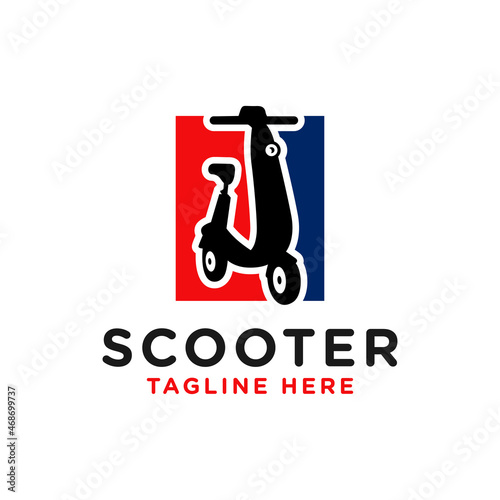 electric scooter inspiration illustration logo