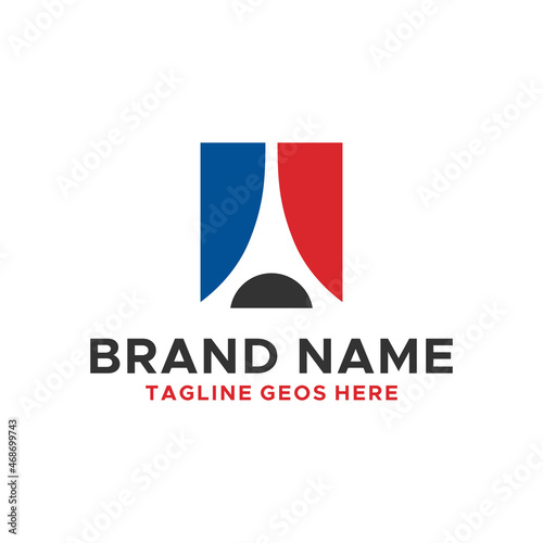 eiffel tower inspiration illustration logo design