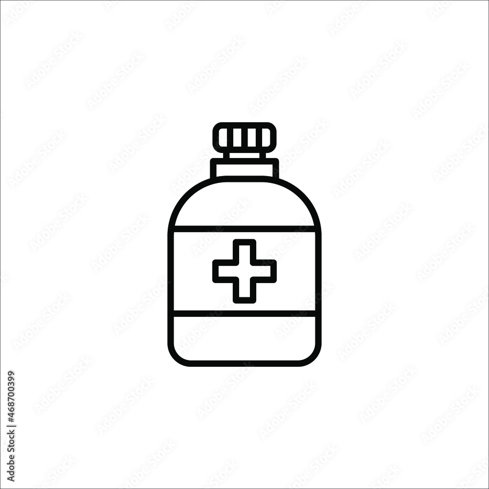 Medicine bottle icon,vector illustration. Flat design style. vector medicine bottle icon illustration isolated on White background Medicine bottle icon,vector illustration. Flat design style. vector medicine bottle icon illustration isolated on White background