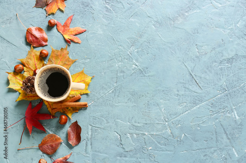 Autumn coffee mug with fall...