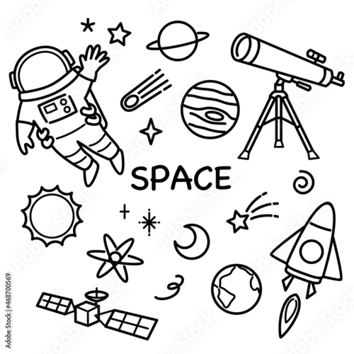 simple line illustration of space
