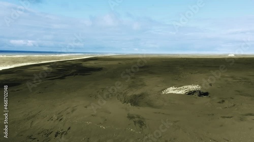 Wallpaper Mural Drone footage of old shipwreck in Iceland Torontodigital.ca