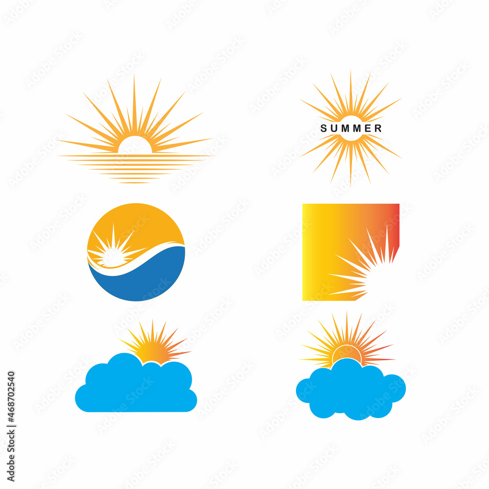 Sun Vector illustration Icon Logo Template design Sun Vector illustration Icon Logo Template design