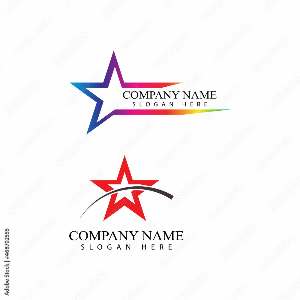 Star icon Template vector illustration design