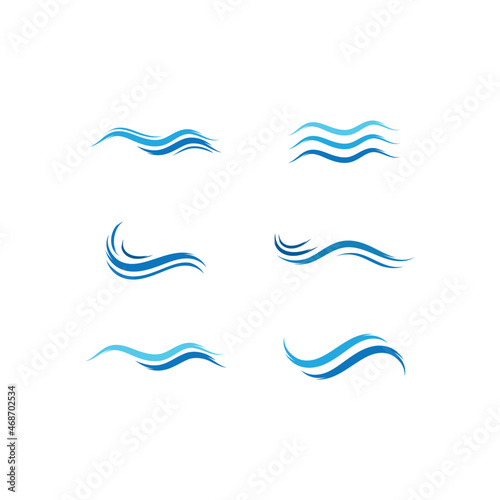 Water wave icon vector illustration design logo © dar