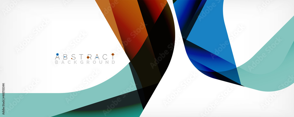 Minimal abstract background - color overlapping shapes on white with shadow lines. Vector Illustration For Wallpaper, Banner, Background, Landing Page Minimal abstract background - color overlapping shapes on white with shadow lines. Vector Illustration For Wallpaper, Banner, Background, Landing Page