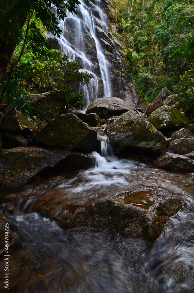 Lush Véu da Noiva (Bridal Veil) waterfall, Itatiaia National Park, Itatiaia, Rio de Janeiro, Brazil Lush Véu da Noiva (Bridal Veil) waterfall, Itatiaia National Park, Itatiaia, Rio de Janeiro, Brazil