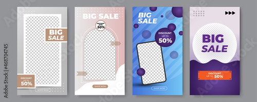 Set of dynamic modern fluid sale banners for social media sale, web page, mobile phone. Sale banner template design special offer set.