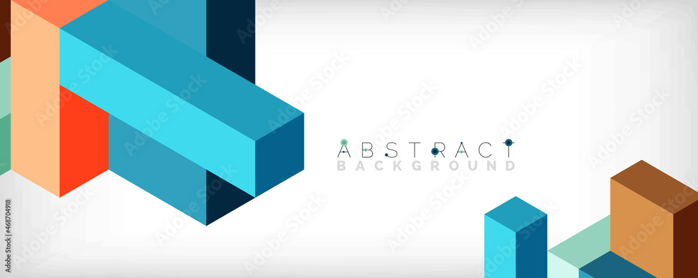 Abstract background. 3d cubes, cubic elements and blocks. Techno or business concept for wallpaper, banner, background, landing page Abstract background. 3d cubes, cubic elements and blocks. Techno or business concept for wallpaper, banner, background, landing page