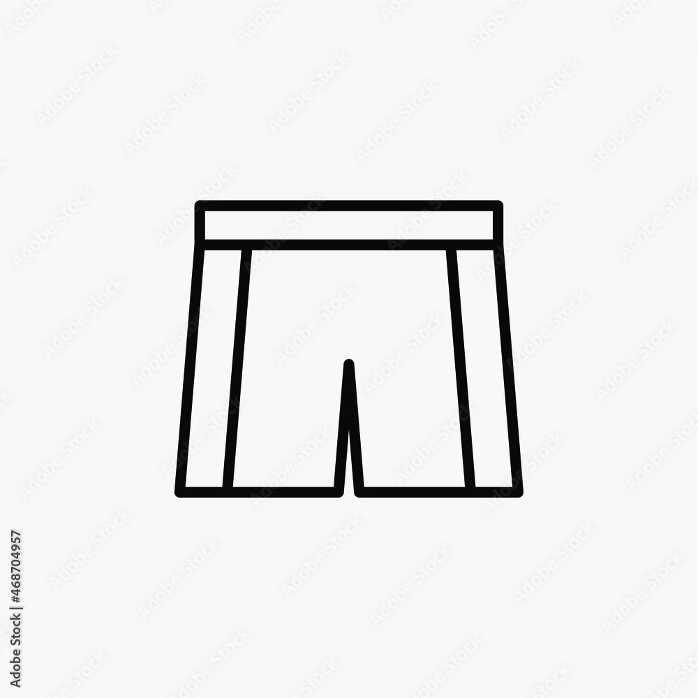 Shorts line icon design concept Shorts line icon design concept