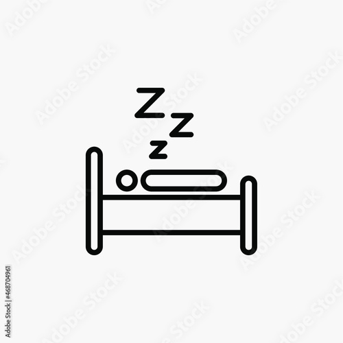 Sleep  rest line icon design concept