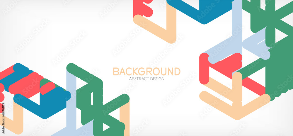 Abstract background. Color lines on white background. Linear abstract composition. Techno or business concept for wallpaper, banner, background, landing page Abstract background. Color lines on white background. Linear abstract composition. Techno or business concept for wallpaper, banner, background, landing page