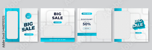Trendy editable template for social networks post, vector illustration. Design backgrounds for social media. Vector banner of discounts and mega sales on social media and square template.