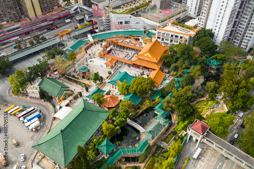 Top down view of Wong Tai Sin temple