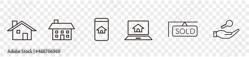 Real Estate icons collection vector