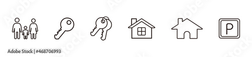 Real Estate icons collection vector