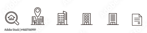 Real Estate icons collection vector