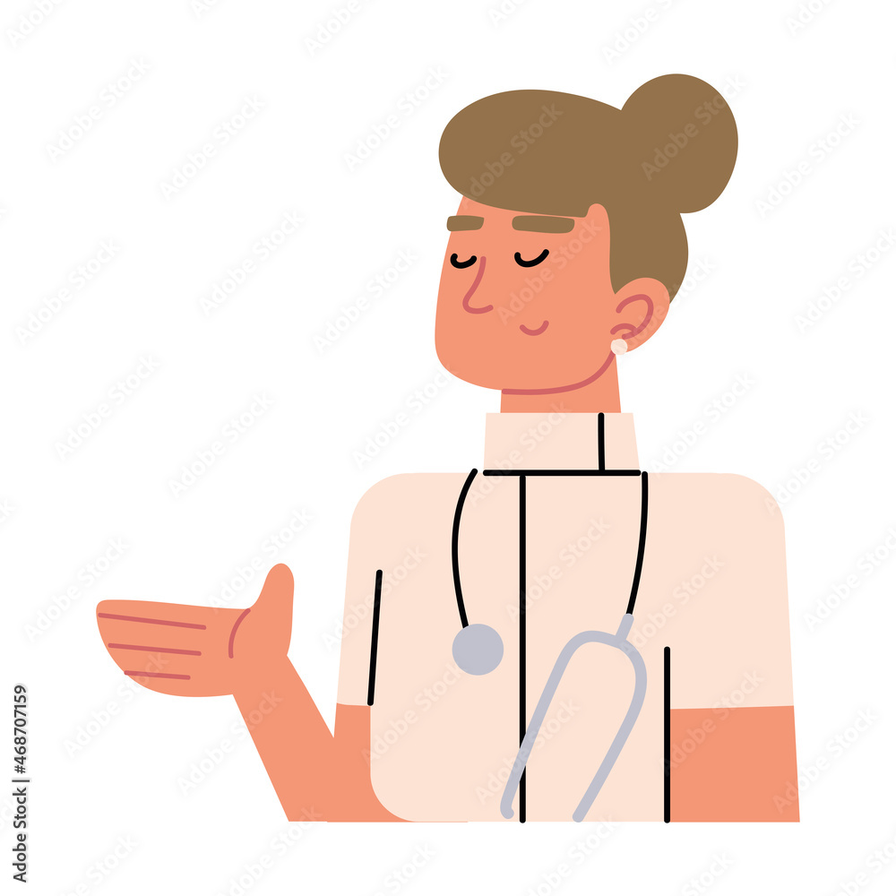 Obraz premium doctor woman with stethoscope