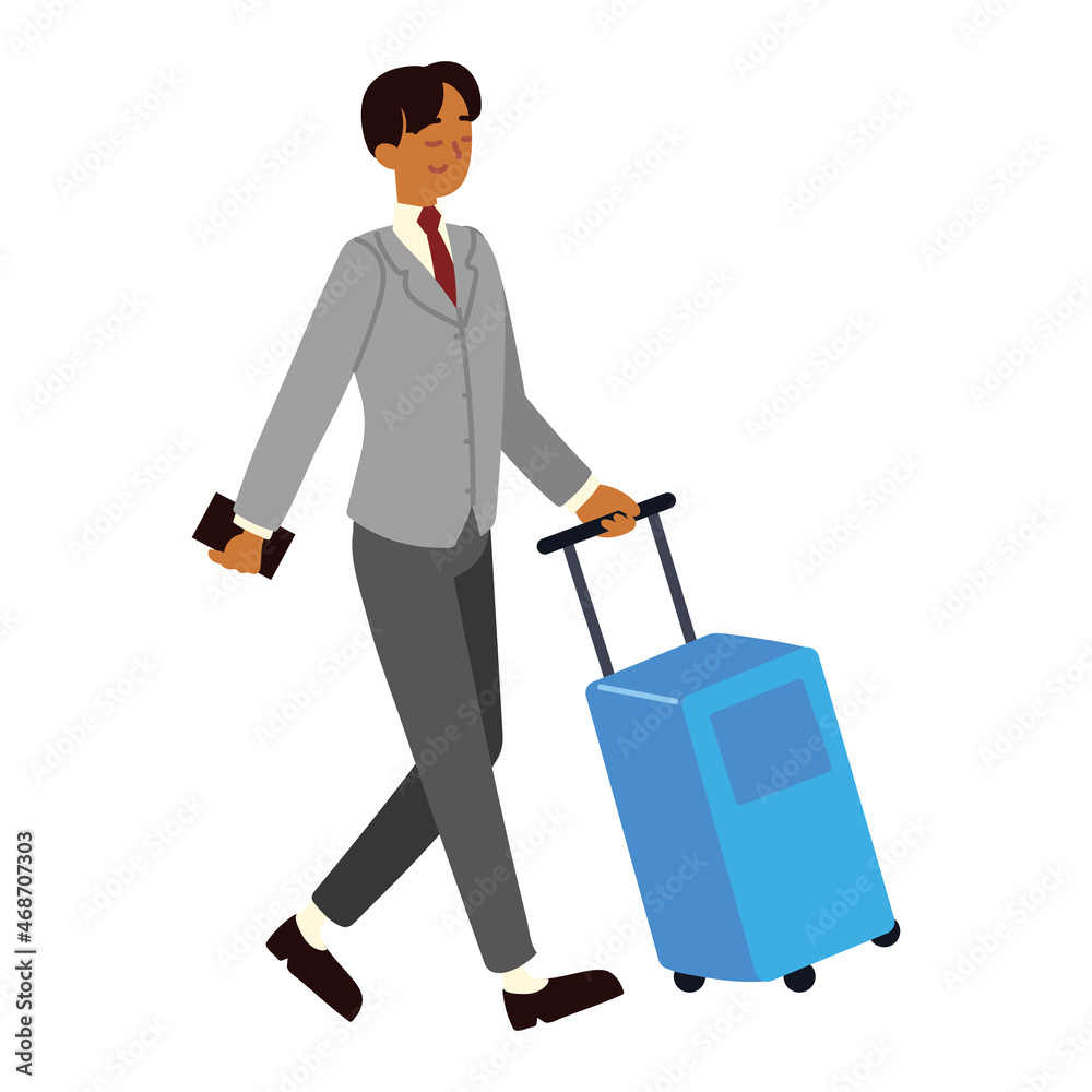businessman with phone and bag businessman with phone and bag