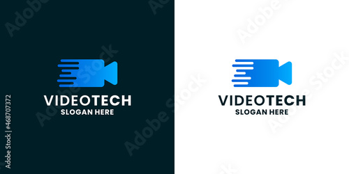 camera video technology logo design