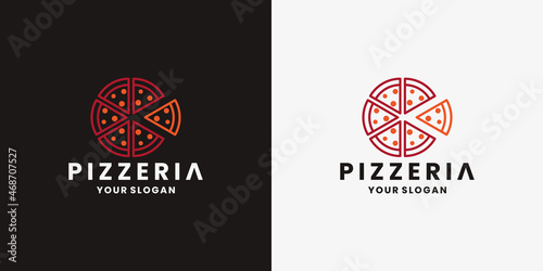 italian pizza logo design restaurant food