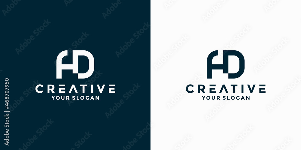 abstract letter A D logo design template abstract letter A D logo design template