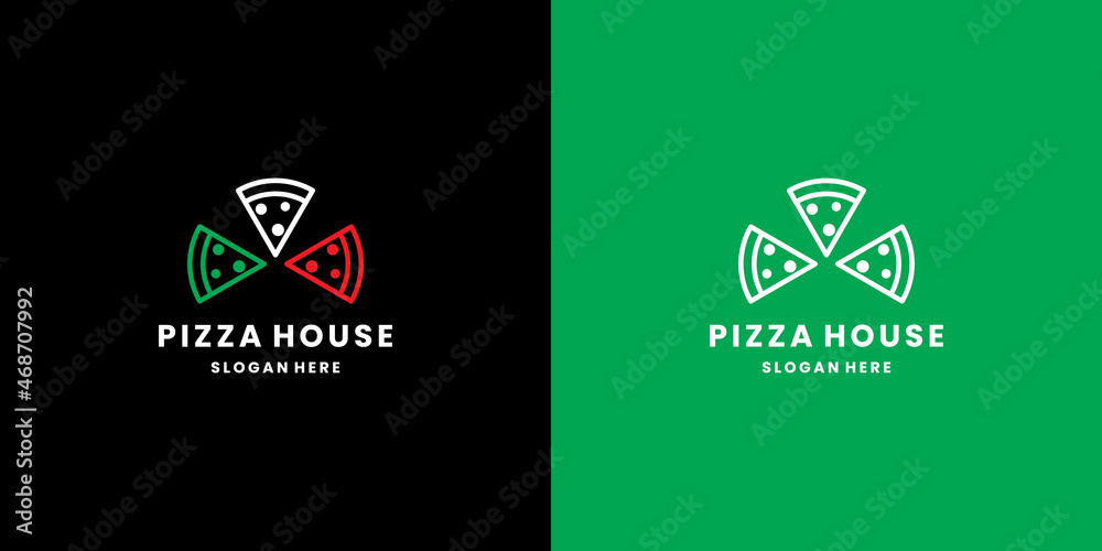 italian pizza logo design for restaurant Stock Vector | Adobe Stock