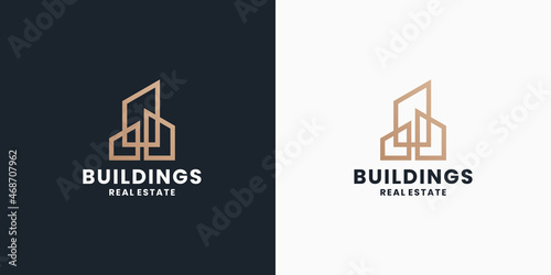 building logo design inspiration. real estate construction