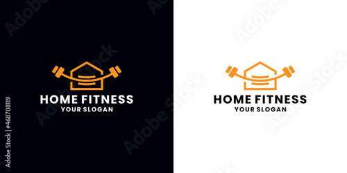creative home fitness logo design inspiration