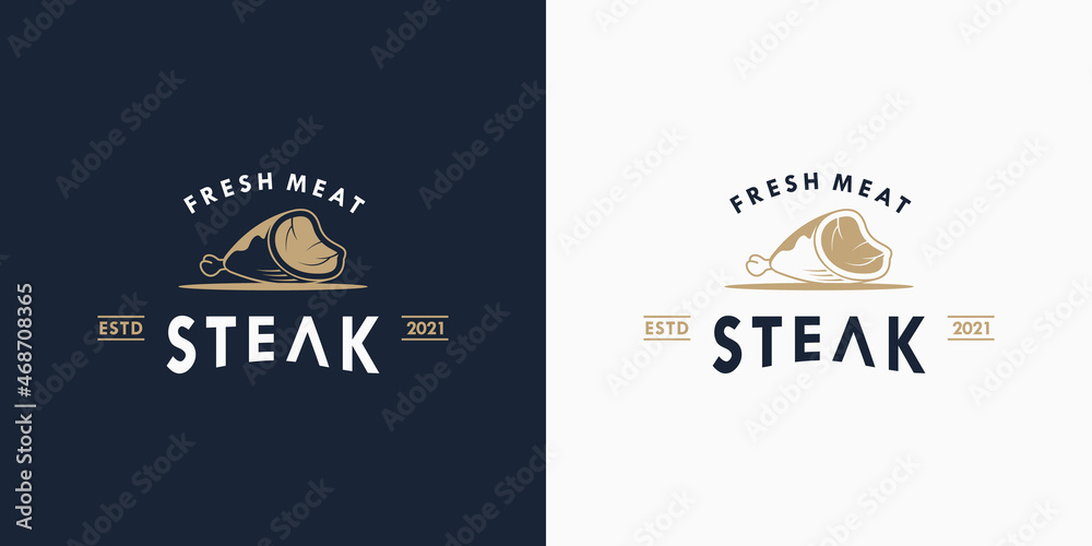 steak house, fresh meat logo design retro steak house, fresh meat logo design retro