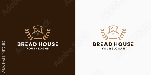 creative bread house, bread maker logo design