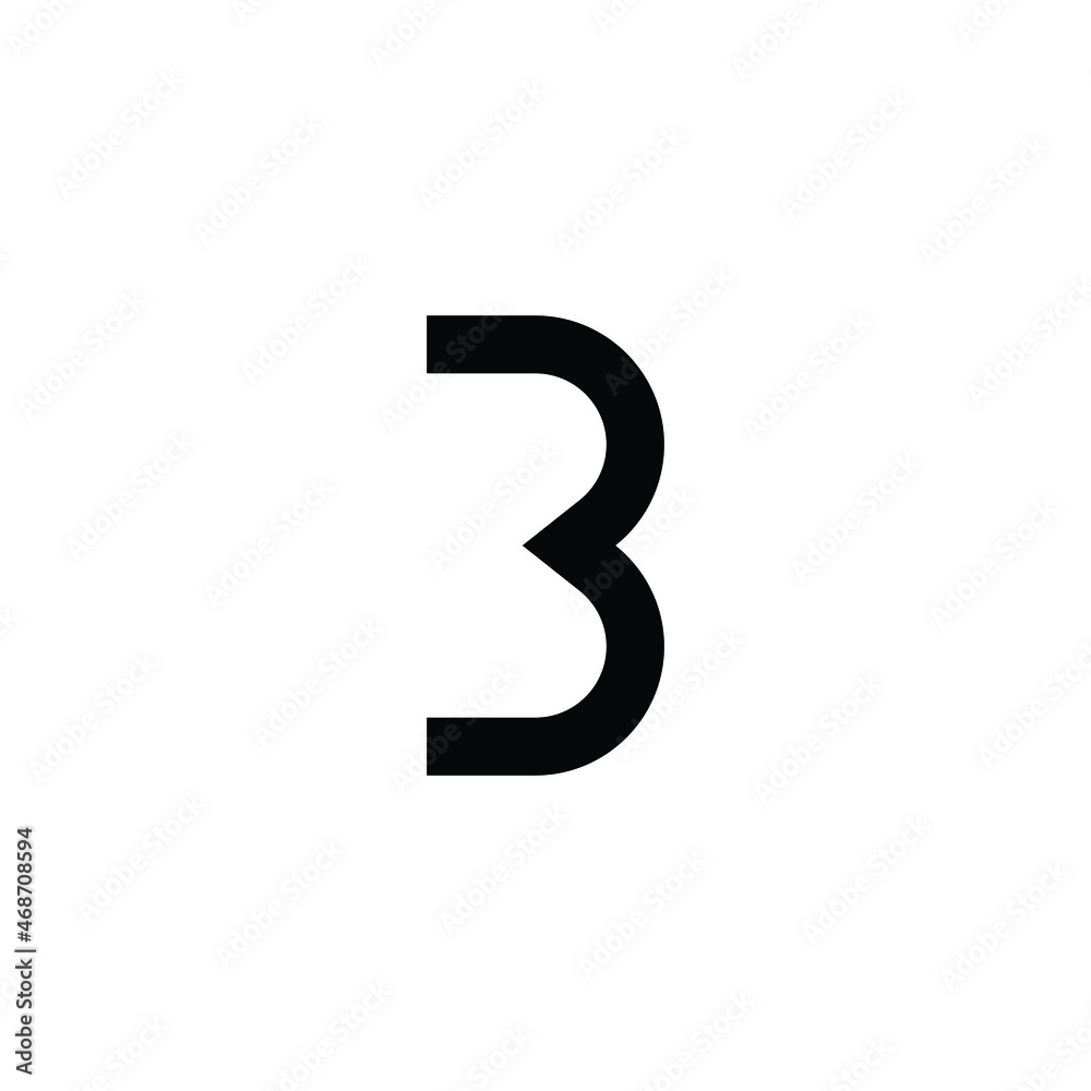 B Logo. B Letter Design Vector Illustration Of Modern Monogram Icon B Logo. B Letter Design Vector Illustration Of Modern Monogram Icon