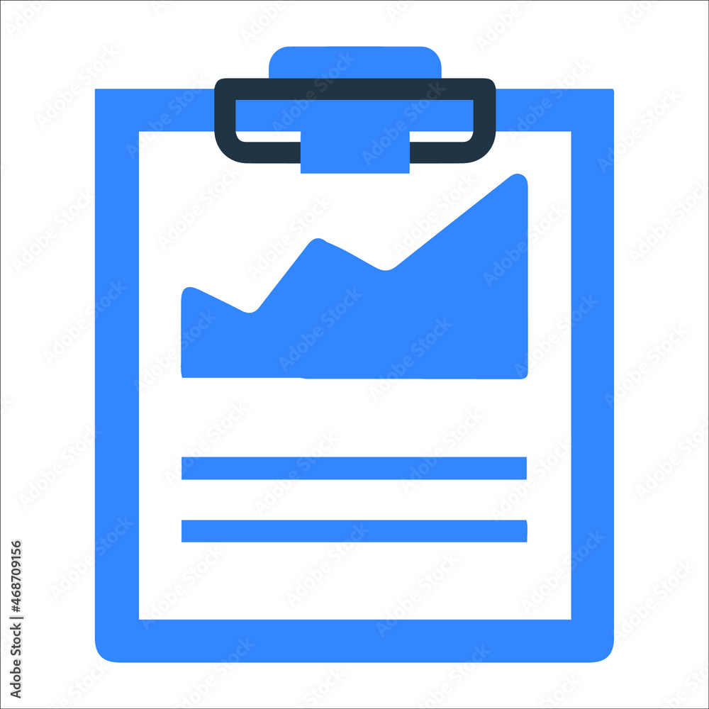 Clipboard graph or report icon Clipboard graph or report icon