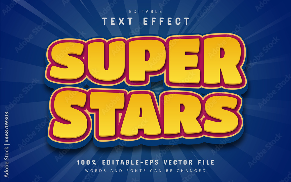 Super stars text effect