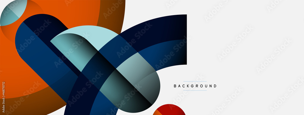 Geometric abstract background. Round shapes, circles, lines composition for wallpaper banner background or landing page Geometric abstract background. Round shapes, circles, lines composition for wallpaper banner background or landing page