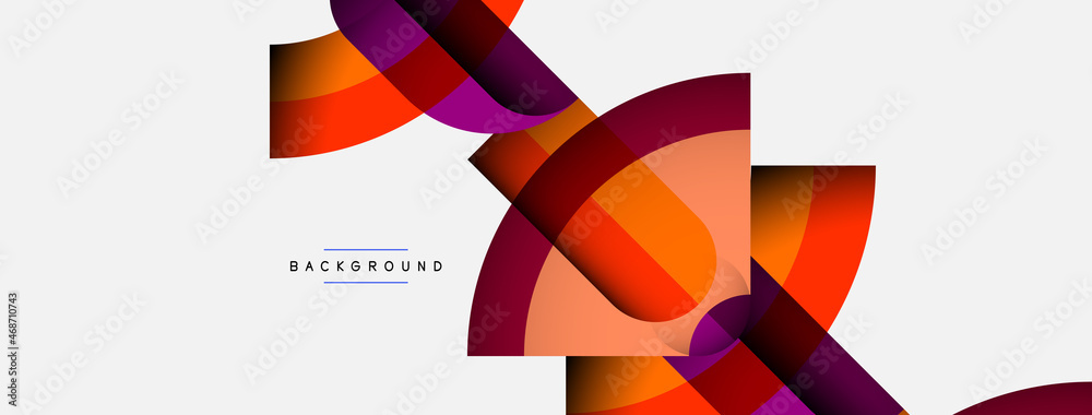 Geometric abstract background. Round shapes, circles, lines composition for wallpaper banner background or landing page Geometric abstract background. Round shapes, circles, lines composition for wallpaper banner background or landing page