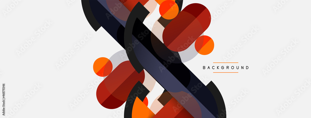 Round geometric shapes lines and circles. Vector template for wallpaper banner background or landing page Round geometric shapes lines and circles. Vector template for wallpaper banner background or landing page