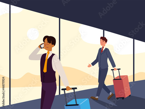 business people waiting for travel