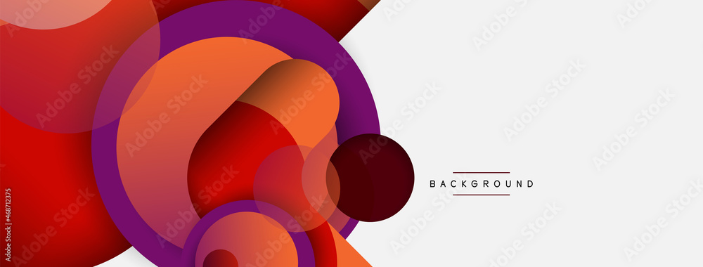 Vector round shapes circles minimal geometric background. Vector illustration for wallpaper banner background or landing page Vector round shapes circles minimal geometric background. Vector illustration for wallpaper banner background or landing page