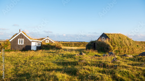 Stekkjarkot, Icelandic turf house near Keflavik International Airport on Reykjanes Peninsula, Iceland