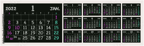 2022チョークボードカレンダー photo