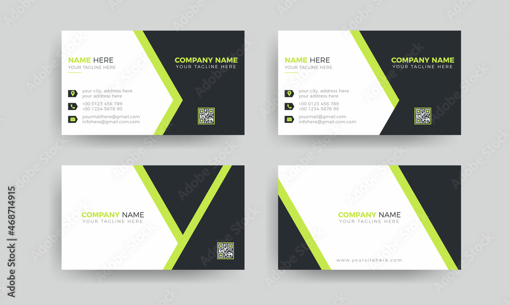 Double-sided two colour luxury business card design template. Double-sided two colour luxury business card design template.