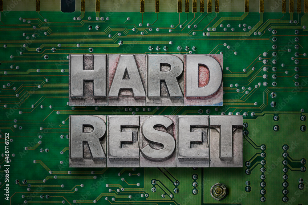 hard reset gr - pc board - obrazy, fototapety, plakaty 