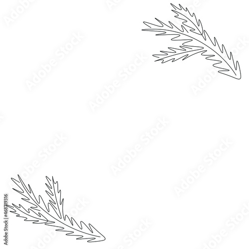 Christmas background with brunch vector illustration