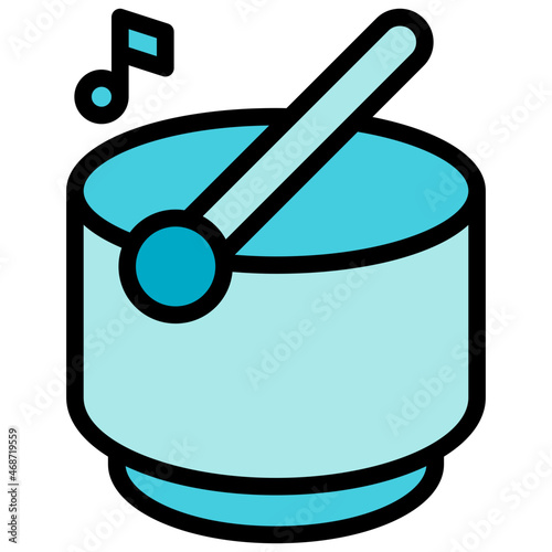 singing bowl filled outline icon