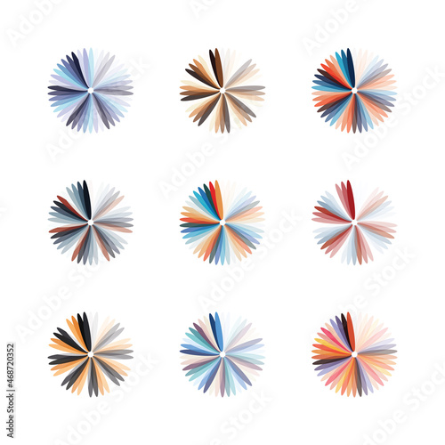 Beautiful abstract flower. Vector colorful illustration isolated on white